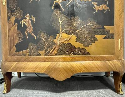 French Louis XV Style Chinoiserie Commode Chest Manner of Jansen