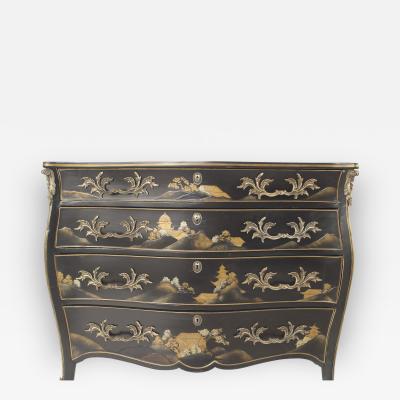 French Louis XV Style Chinoiserie Decorated Commode