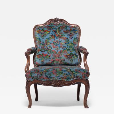 French Louis XV Style Fauteuil Armchair