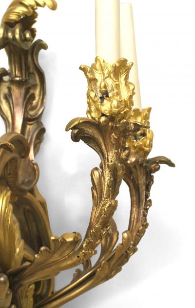 French Louis XV Style Gilt Bronze Wall Sconce