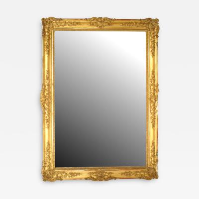 French Louis XV Style Gilt Wood Wall Mirror