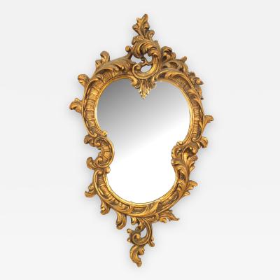 French Louis XV Style Gold Painted Wall Mirrors