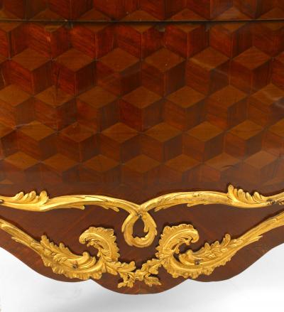 French Louis XV Style Inlaid Parquetry Commode