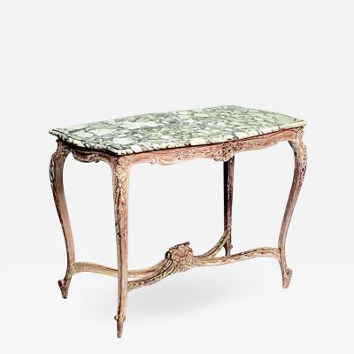 French Louis XV Style Marble Top Center Table