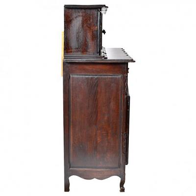 French Louis XV Style Oak Provincial Country Server Buffet