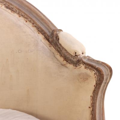 French Louis XV Style Painted Six Leg Settee Late 19th C