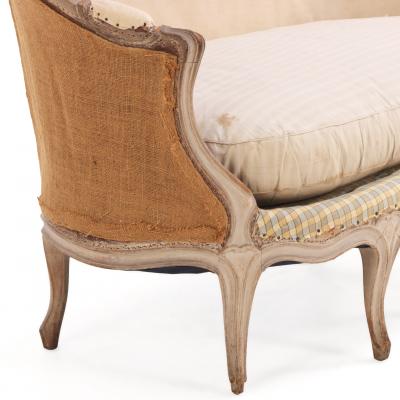 French Louis XV Style Painted Six Leg Settee Late 19th C