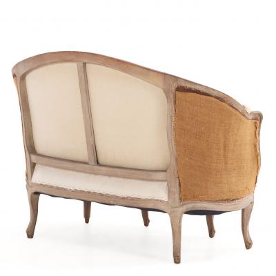 French Louis XV Style Painted Six Leg Settee Late 19th C
