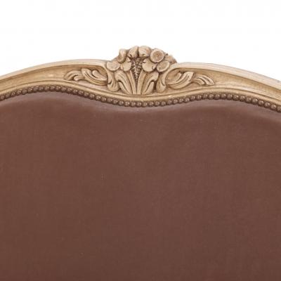 French Louis XV Style Painted and Upholstered Full Bed Ca 1940 