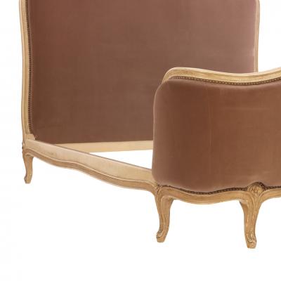 French Louis XV Style Painted and Upholstered Full Bed Ca 1940 