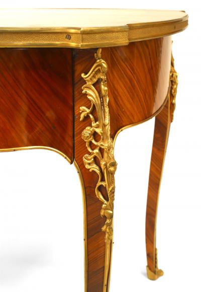 French Louis XV Style Parquetry Table Desk
