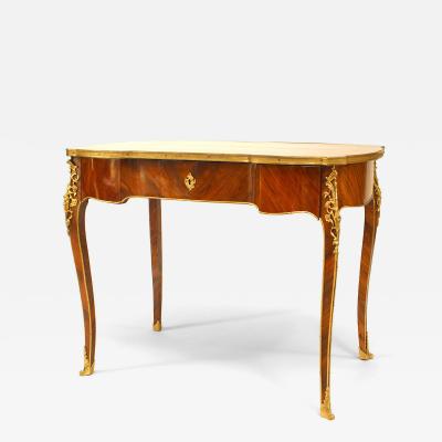 French Louis XV Style Parquetry Table Desk
