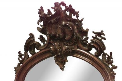 French Louis XV Style Rosewood Wall Mirror