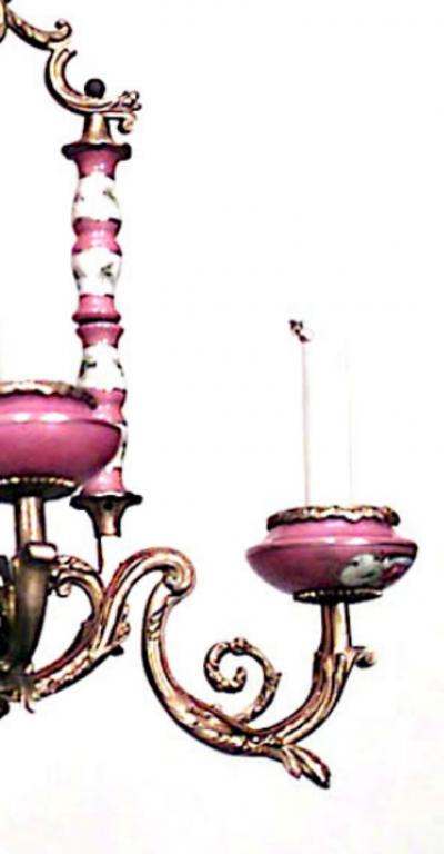 French Louis XV Style Sevres Porcelain Chandelier