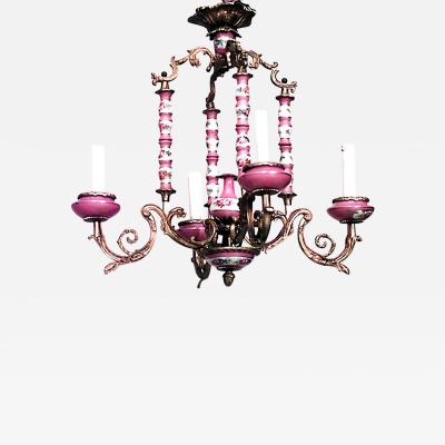 French Louis XV Style Sevres Porcelain Chandelier