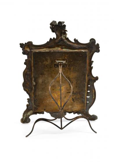 French Louis XV Style Silver Plate Dressing Table Vanity Mirror