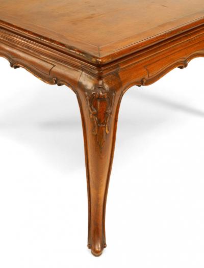 French Louis XV Style Square Walnut Coffee Table