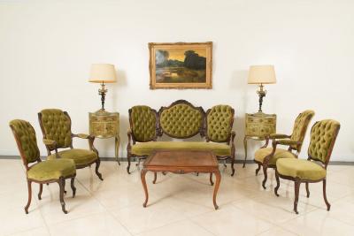 French Louis XV Style Square Walnut Coffee Table