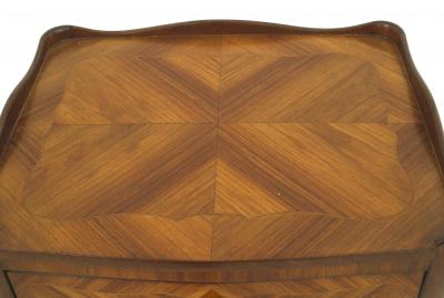 French Louis XV Style Tulipwood Small Bedside Table