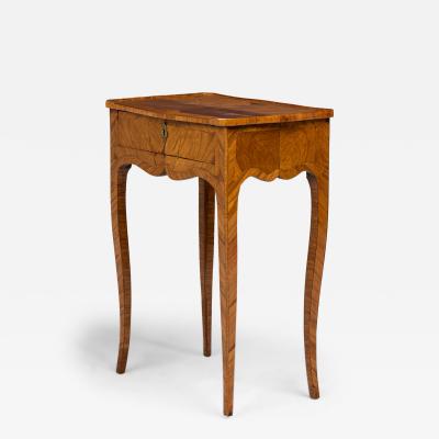 French Louis XV Tulipwood Cabriole Leg Side Table