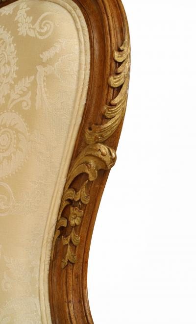 French Louis XV Walnut Bergere Arm Chair