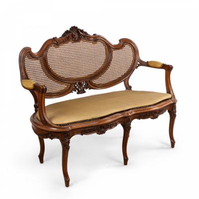 French Louis XV Walnut Loveseat
