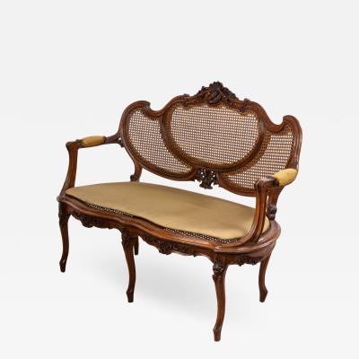 French Louis XV Walnut Loveseat