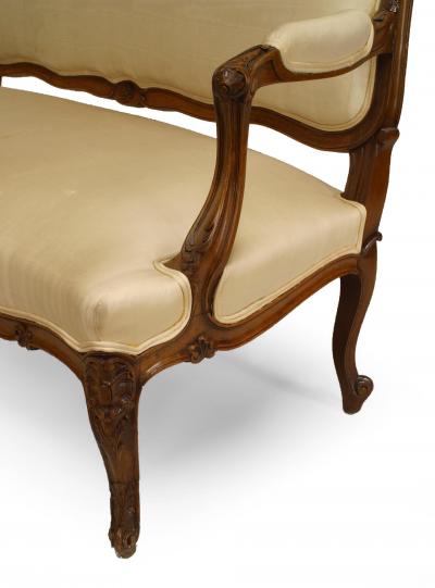 French Louis XV Walnut Settee