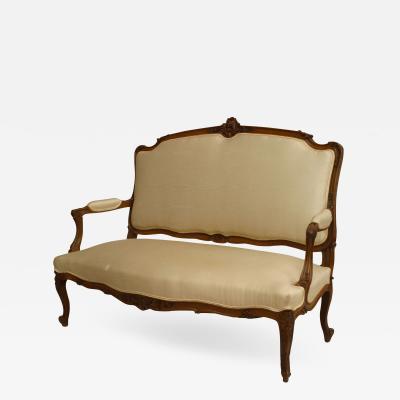 French Louis XV Walnut Settee