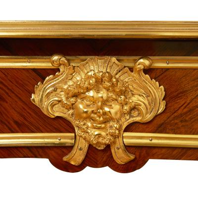 French Louis XV style gilt bronze mounted kingwood writing desk