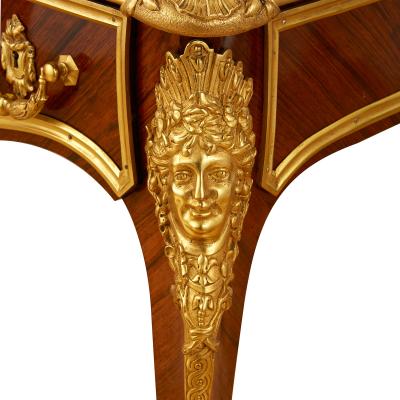 French Louis XV style gilt bronze mounted kingwood writing desk