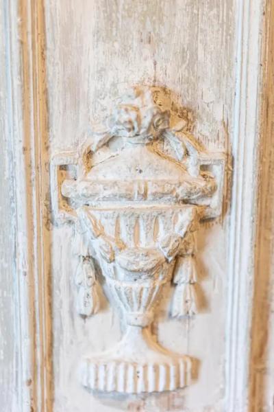 French Louis XVI 1790s Trumeau Mirror with Carved Liberal Arts Allegory