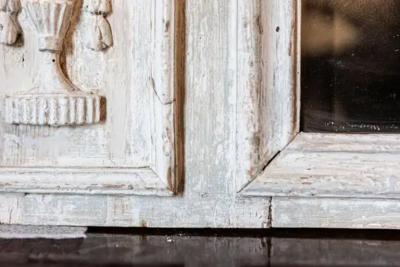 French Louis XVI 1790s Trumeau Mirror with Carved Liberal Arts Allegory