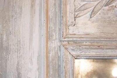 French Louis XVI 1790s Trumeau Mirror with Carved Liberal Arts Allegory