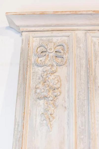 French Louis XVI 1790s Trumeau Mirror with Carved Liberal Arts Allegory