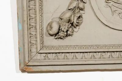 French Louis XVI 18th Century Painted and Hand Carved Wooden Boiserie Panel