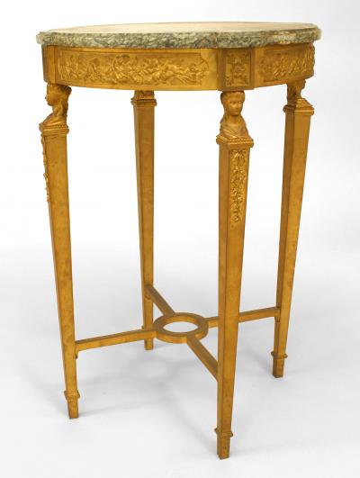 French Louis XVI Bronze Dore End Tables