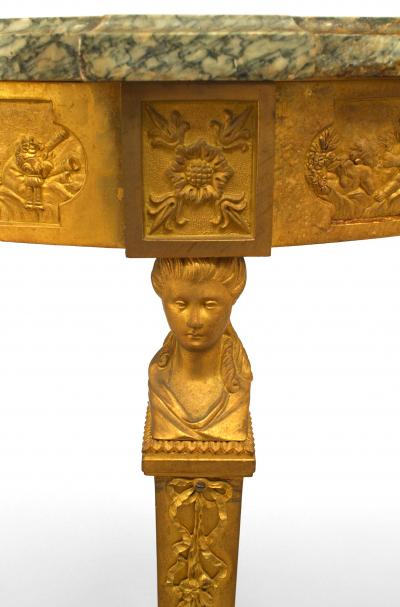 French Louis XVI Bronze Dore End Tables