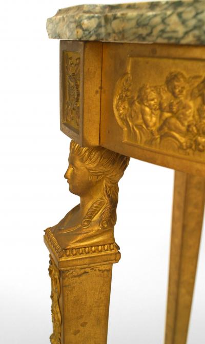 French Louis XVI Bronze Dore End Tables
