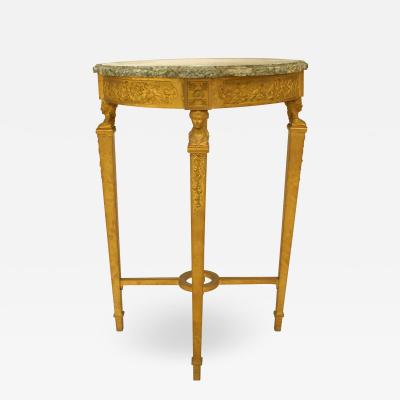 French Louis XVI Bronze Dore End Tables