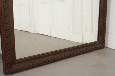 French Louis XVI Carved Oak Over Mantel Mirror
