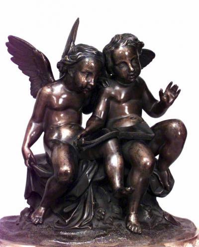 French Louis XVI Cupid Mantel Clock