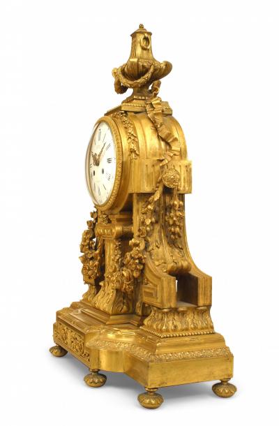 French Louis XVI Gilt Bronze Mantle Clock