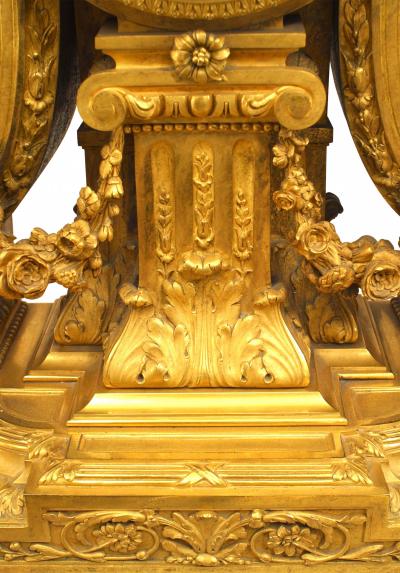 French Louis XVI Gilt Bronze Mantle Clock