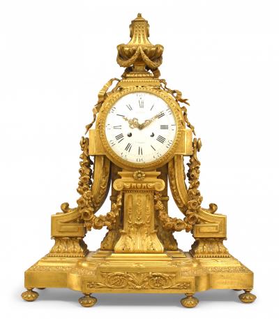 French Louis XVI Gilt Bronze Mantle Clock