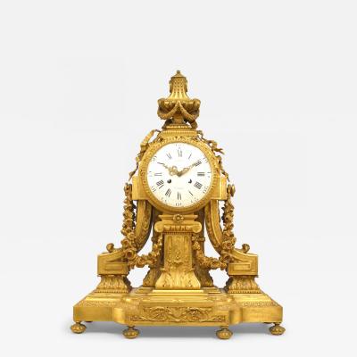 French Louis XVI Gilt Bronze Mantle Clock