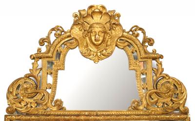 French Louis XVI Gilt Wood Wall Mirror