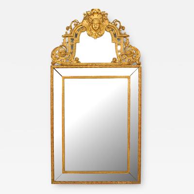 French Louis XVI Gilt Wood Wall Mirror