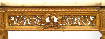 French Louis XVI Gilt and White Marble Console Table