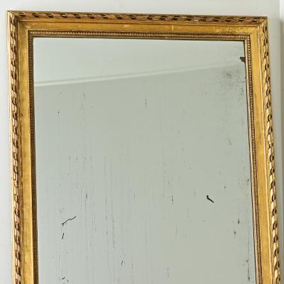 French Louis XVI Gold Gilt Mantle Mirror